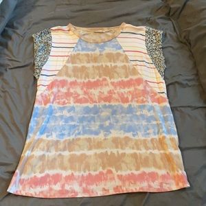 Tie Dye Mix-print Top